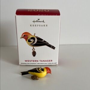 Hallmark Keepsake Western Tanager small Christmas bird ornament 2020